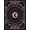 Black Purple Beige, Pattern 15, variant on ODIKA 8'x10' Washable Area Rug Non-Shedding, Easy Care, Round Circle Mystical Lunar Phase Ornamental Frame Distressed for King Size Bedroom Under Bed, Master Suite