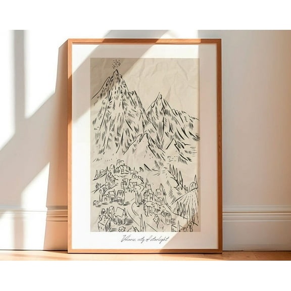 Velaris, Acotar, Sarah J Maas Inspired, Art Print, Bookish Quote, Boho Print, Booktok, Acotar Print, To The Stars Wall Art, Modern Wall Decor, 8x12 UNFRAMED