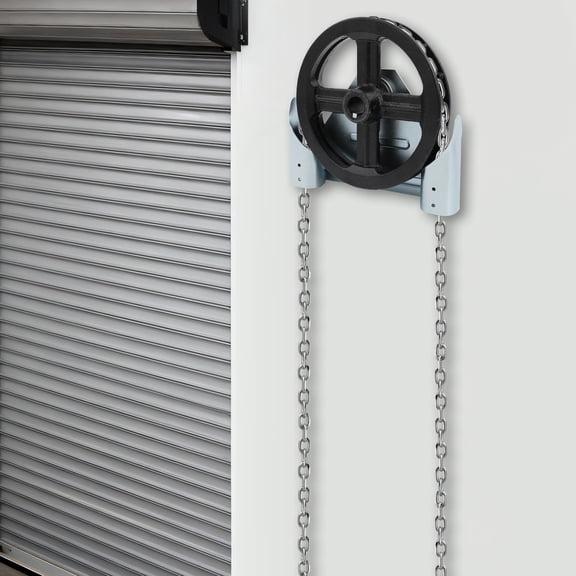Garage Door Chain Hoist, Garage Door Chain Hoist Opener 1:1 Gear with Long Chain 26ft, Wall Mounted Chain Hoist for Roll Up Doors，Load Bearing Capacity to 330.7lbs, Suitable for Garages, Warehouses