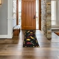 thumbnail image 2 of Ottomanson Machine Washable Non-Slip Rubberback Hot Peppers 2x5 Kitchen Runner Rug, 20" x 59", Black, 2 of 8
