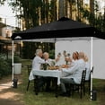 thumbnail image 3 of EAGLE PEAK 12 x 12 Easy Set Up Straight Leg Pop Up Outdoor Canopy with One Removable Wall,Black, 3 of 10