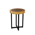 thumbnail image 4 of 18" Wooden Hand Carved Modern Stool Solid Wood Rustic Handmade Home Decor Night Stand Accent Display Side End Table WST-IR2 Stool, 4 of 4