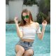 thumbnail image 3 of Gafas de sol LYMOJOR Green Heart sin montura para mujer, 12 pares, 3 of 6