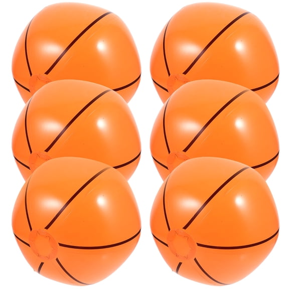 BESTYASH 1Set Brown Inflatable Basketball Ball PVC Pool Ball for Outdoor Beach Sports and Swimming Pool Fun