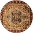 thumbnail image 1 of Ahgly Company Indoor Round Oriental Brown Industrial Area Rugs, 7' Round, 1 of 4