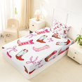 thumbnail image 4 of Homewish Western Cowgirl Boots Twin Sheets,Cute Bowtie Bedding,White Pink,3-Piece,1 Fitted Sheet and 1 Pillowcase, 4 of 6