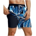 thumbnail image 2 of Lutiedan Mens Swim Trunks Summer Beach Mesh Lining Swimsuits Elastic Waist Drawstring Lightweight Hawaiian Bathing Suit Quick Dry Board Shorts with Pockets, 2 of 5