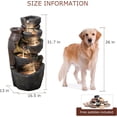 thumbnail image 2 of 5 Tiered Rock Water Fountain Outdoor with Vintage Jar, Cascading Waterfall Fountain with LED Lights, Outdoor Fountains for Garden or Patio, Yard, and Deck Decor, 16.5" L x 12.6" W x 31.7" H, 2 of 9