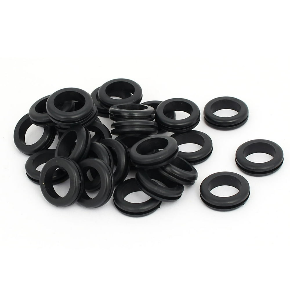 Rubber Ring Sealing Grommet Electrical Wiring Gasket Black 16mm Inner