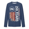 thumbnail image 3 of Usa 250Th Anniversary Shirt Sporty Long Sleeve T Shirt Athletic Crew Neck 250Th Anniversary Mens Tees Navy XL, 3 of 5