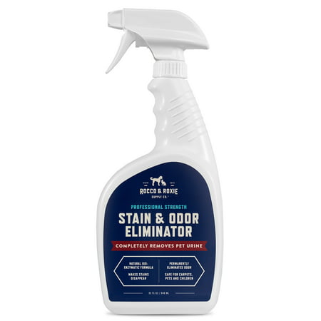 Rocco & Roxie Professional Strength Stain & Odor Eliminator - Enzyme-Powered Pet Odor & Stain Remover for Dog and Cats (Best Cat Pee Odor Eliminator)