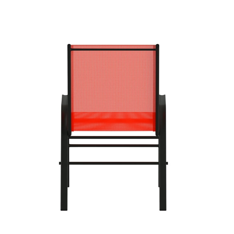 Red mesh online patio chairs