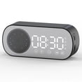 thumbnail image 3 of Speaker Clock, Versatile Mirror Speaker Clock Compact Efficient Scheduling Lithium Battery  For Home Black, 3 of 8