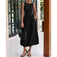 thumbnail image 2 of Vestido BTFBM para mujer 2025, casual, sin mangas, midi, negro, 2 of 9