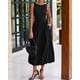 thumbnail image 2 of Vestido BTFBM para mujer 2025, casual, sin mangas, midi, negro, 2 of 9