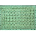 thumbnail image 1 of Ahgly Company Indoor Rectangle Abstract Turquoise Blue Contemporary Area Rugs, 4' x 6', 1 of 4