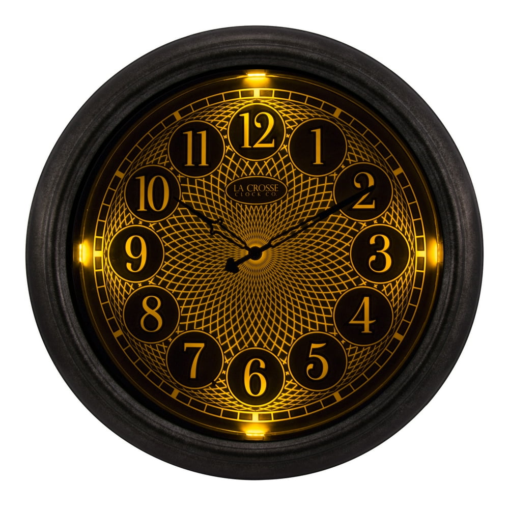 La Crosse Clock 4033246 18 Inch Indoor/Outdoor Lux Lighted Dial Wall