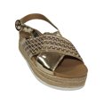 thumbnail image 1 of SANDALIAS PLATAFORMA MILAGROS MUJER ORO SINTETICO 5605 LEON 5605p, 1 of 3