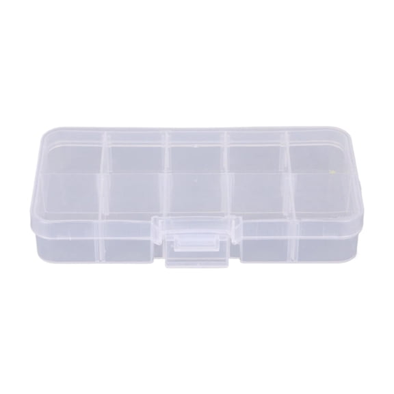 Plastic Bead Organizer Containers Storage, Furenl 10 Slots Plastic Storage Box with Adjustable Dividers, White