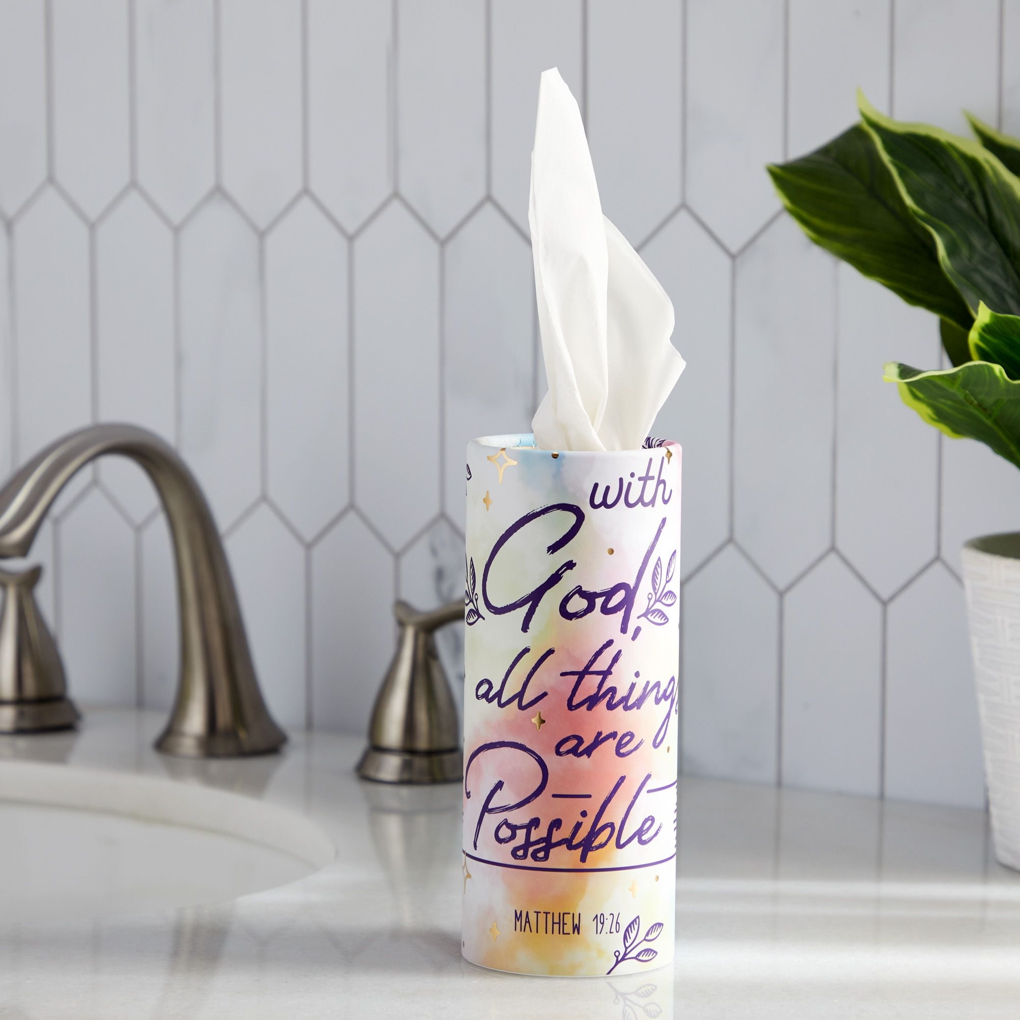 Zodaca Portable Car Tissues Cylinder Boxes 2.7x6.5 inches, 50