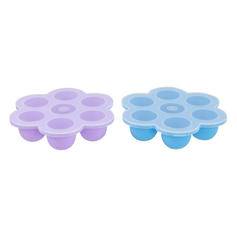 Acorn Baby Food Container with Thick Lid 2PK Blue and Purple Meal Prep  Container