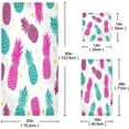 thumbnail image 3 of GZHJMY Towel Set of 3,Green Pink Pineapples 1 Bath Towel, 1 Towel, 1 Small Square Towel, Strong Soft and Compact Absorbent Yoga Gym Hotel Excellent Choice., 3 of 7