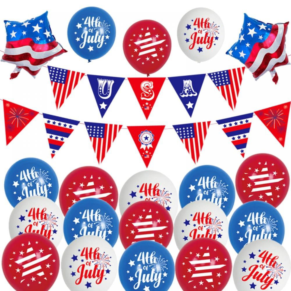 Red White & Blue Stars Stripes USA Patriotic Party Hanging Parasol Decoration 
