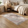 thumbnail image 2 of ODIKA 5'x7' Washable Area Rug Non-Slip, Chair-Friendly Pink Solid Abstract Boho Brushstroke Watercolor Blend Shaggy for Dining Room, Under Table, Home Office, 2 of 7