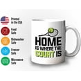 thumbnail image 3 of Tennis Player Mug White 11oz - Home is Where The Court is - Court Pro Tennis Racket Ball Winning Double Strategy Trainer Equipment, 3 of 7