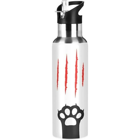 

Dolphins Water Bottle Moon Night Sea Animal Stainless Steel Vacuum Insulated with Straw Lid 20 Oz