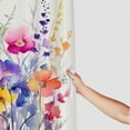 thumbnail image 3 of Fenyluxe Flowers Pretty Shower Curtain Bathroom Decor 100% Polyester Fiber Modern Chic Design Shower Curtain Set with Hooks Various Sizes Sustainable Easy to Install High Definition, 3 of 7