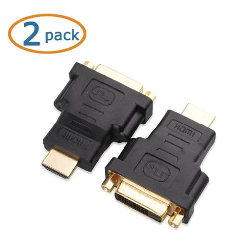 Cable Matters 2 Pack Gold Plated HDMI to DVI Adapter (HDMI Male to DVI