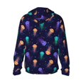 thumbnail image 3 of Kll Sea Jellyfish Print Men'S Women’s Upf 50+ Sun Protection Outdoor Hoodie Jacket Long Sleeve Fishing Hiking Performance Shirt- Medium, 3 of 8