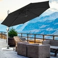 thumbnail image 4 of Patiojoy Parasol Déporté de Patio 11 Pi Parasol Suspendu Décalé avec Base en Croix et Système d'Inclinaison Gris, 4 of 7