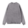 thumbnail image 3 of Oversized Vintage Crewneck Sweatshirt Men Acid Wash Cotton Baggy Trendy Streetwear Long Sleeve Shirts Pullover Tops Gray M, 3 of 3