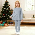 thumbnail image 1 of WENXIAOO Ensemble de Pyjama pour Filles 2 Pcs Robe à Manches Longues avec Pantalon Pyjama Tenue de Nuit Ensemble Mignon Pyjama pour Filles 5-6 Ans, 1 of 6
