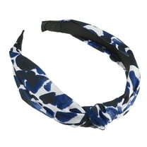 Vocoste Leopard Headband Top Knot Cheetah Headband Print Headbands for Women Blue