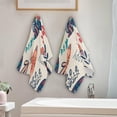 thumbnail image 3 of Easter Egg Floral Hand Towels 2 PCS, Spring Chicken Kitchen Towel Ultra Soft and Highly Absorbent,Decorative Fingertip Face Towel for Bathroom Hotel, 28.3"x14.4", 3 of 4