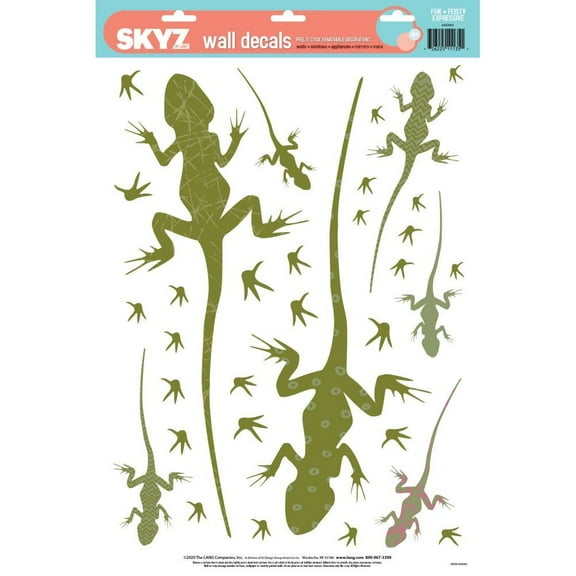 Lang Companies, Here Lizard Lizard Wall Decal With Embellishments