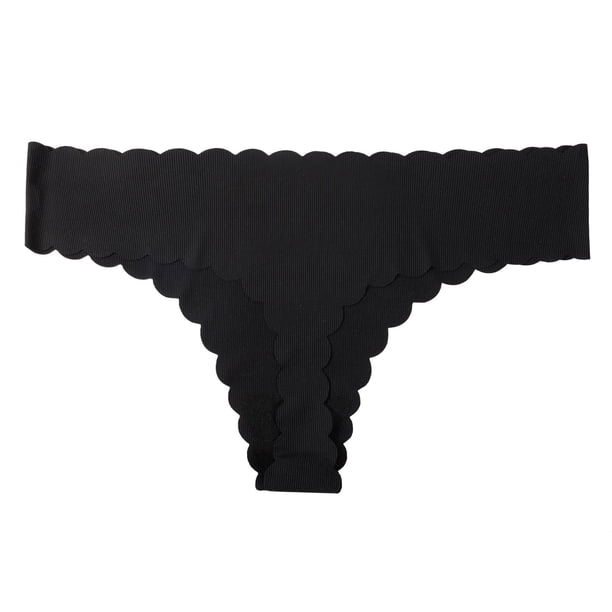 Gibobby Ropa Interior con Entrenamiento Calzoncillos deportivos para mujer, sin costuras, transpirables, de algodón, elásticos, suaves, de tiro bajo(Negro, M)