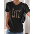 thumbnail image 1 of Camiseta de manga corta para mujer transpirable Moda de veranoGiraffe Print Short Sleeve T-Shirt With Eyelashes For Casual Outfits For New Year Clothes Graphic ChCamisetas de verano para mujer, mang, 1 of 7