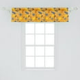 thumbnail image 2 of Ambesonne Orange and Yellow Valance Pack of 2, Jungle Leaf Birds, 54"X12", Marigold Multicolor, 2 of 3