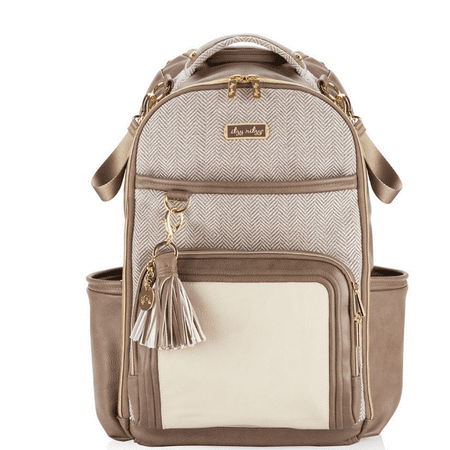 UPC: 0810434039169 | Itzy Ritzy Boss Plus Diaper Bag Backpack Vanilla Latte