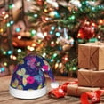 thumbnail image 6 of KLL Christmas Hats for Adults Plush Paint Butterflies Print Santa Hat Xmas Fluffy Santa Claus Hat for Women Men, 6 of 6