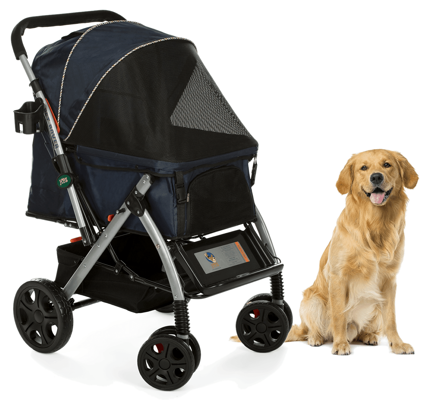 HPZ Pet Rover Premium Heavy Duty Pet Stroller, Navy