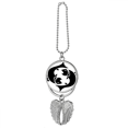 thumbnail image 1 of Constellation Pisces Zodiac Sign Silver Wing Car Pendant Decoration, 1 of 4