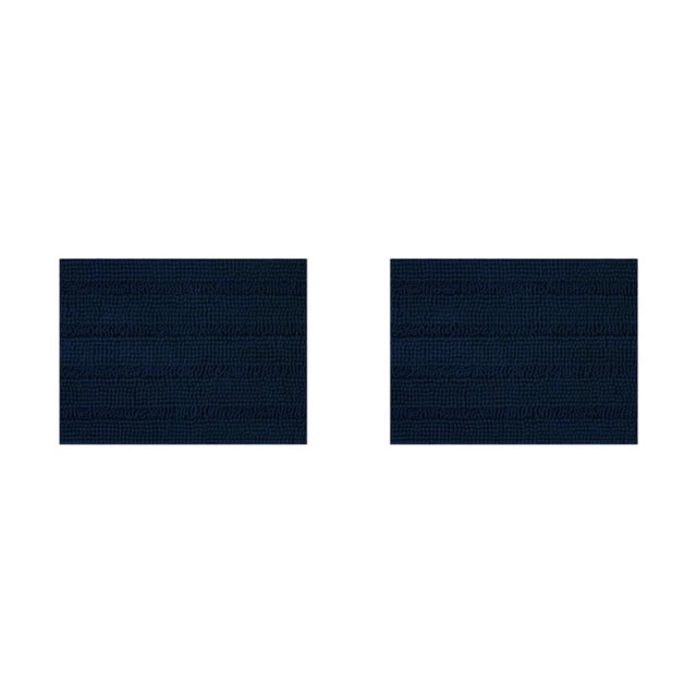 Alfombrilla de baño antideslizante y absorbente Naiovety Azul marino 43*61 2piezas