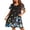 Black Butterfly Foral, variant on Ekouaer Women's House Dress with Pockets Moo Moo Nightgown V Neck Sleepwear Pleated Floral Print Mumu Dress