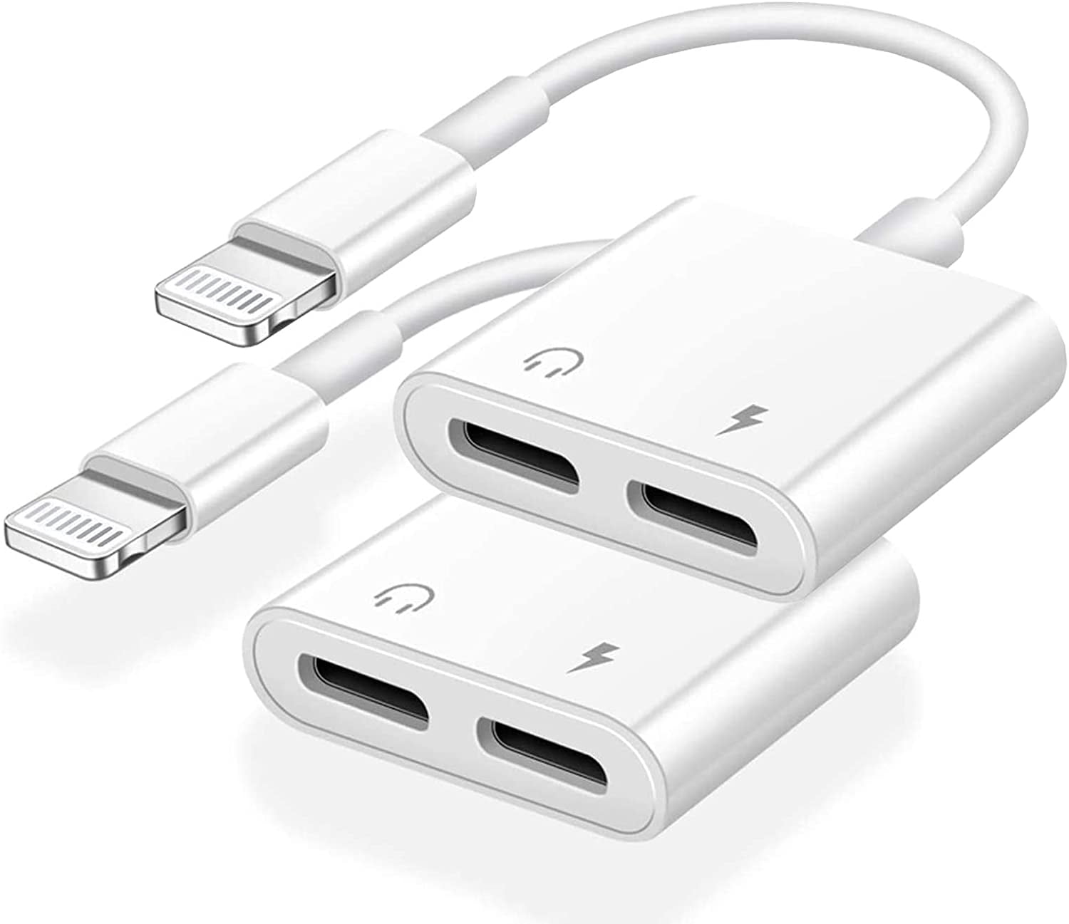 2 Pack)[Apple MFi Certified] 2 in 1 