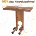 thumbnail image 3 of Soporte de pared para guitarra Onmiwood Wood, paquete de 2 unidades con estante y púa, 3 of 9